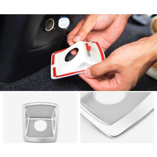 For Toyota RAV4 RAV 4 2016 2017 Car Armrest Box Rear Cigarette Lighter Sticker Sequins Internal Decoration Accessories Shell