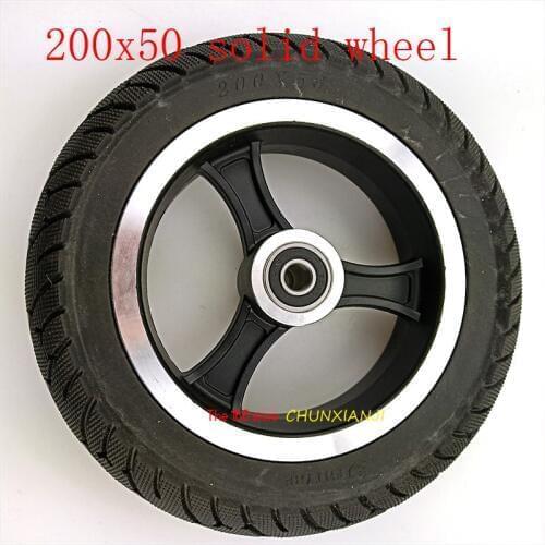 200x50 ElectricScooter solid TyreWith Wheel Hub 8inch Scooter tire Aluminium Alloy rims solid Tire Electric Vehicle solid wheel