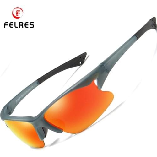 FELRES Polarized Sport Sunglasses For Men Women Outdoor Driving Cycling Fishing UV400 Glasses With Box 458