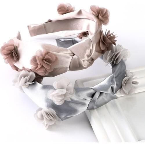 Haimeikang Knotted Fashion Hair Bands Headbands For Women Wide Solid Color Bezel Headwear Girls Hair Hoop Hair Accessories