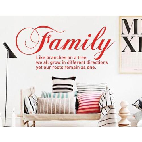 Art Design Family like brandches on a tree Vinyl Wall decals Quotes Creative Character stickers removable words home decor kids
