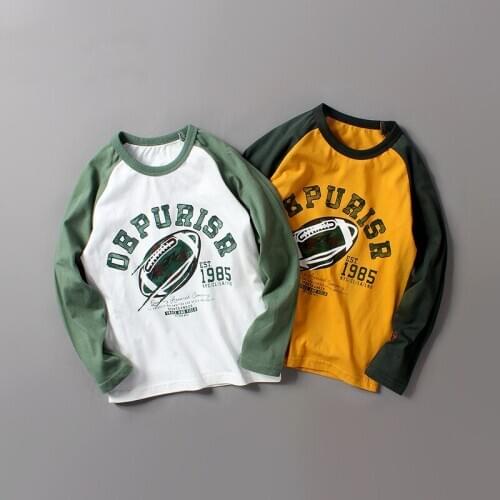 IENENS Boys T-shirt Clothes Clothing Spring Autumn Children Boys Sweatshirts T-shirt Kids Baby Cotton Long Sleeve Tees Tops