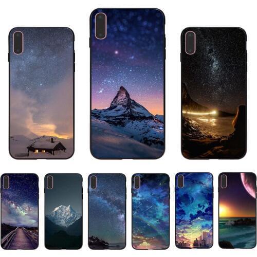 IMIDO Amazing Starry Night Space Sky Art fashion case For Iphone 5 5S SE 6 6S 6PLUS 6SPLUS 7 8 7PLUS 8PLUS X XS XR XSMAX