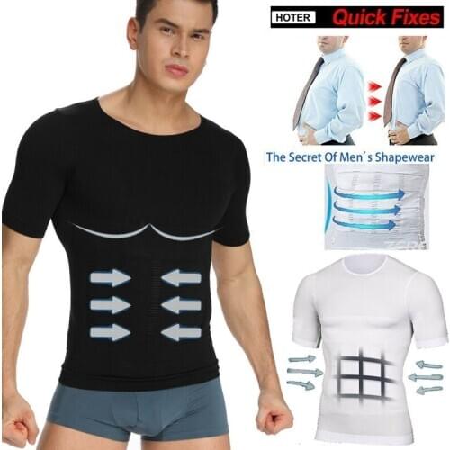 Men Slimming Body Shaper Gynecomastia Vest Shirt Compression Shirt Man Shapers Waist Trainer Corrective Posture Vest Corset