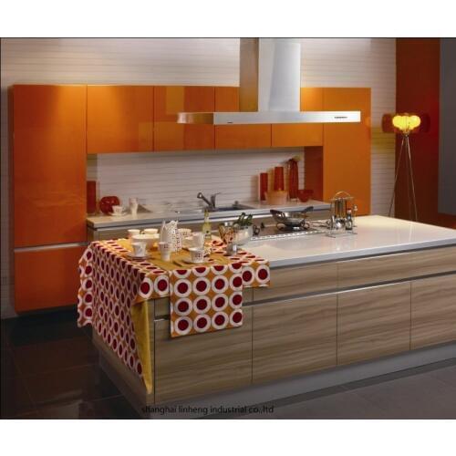 Melamine/mfc kitchen cabinets(LH-ME023)