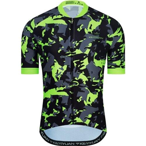 KEYIYUAN2021 Summer Short Sleeve Cycling Jersey Customized Breathable and Sweat Absorbent Koszulka Rowerowa Meska Moletom