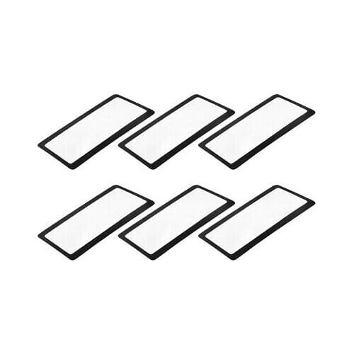 Fresnel Lens Magnifier 75mmx40mm 3X 300% Credit Card Magnifier Black 6pcs