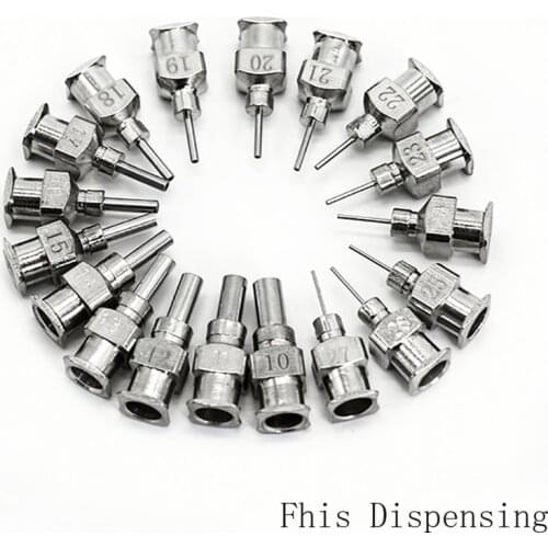 8G~30G W/ISO Standard Dispensing Needle Blunt Tip 0.25 Inch Tubing Length Metal S.S 12Pcs/Bag