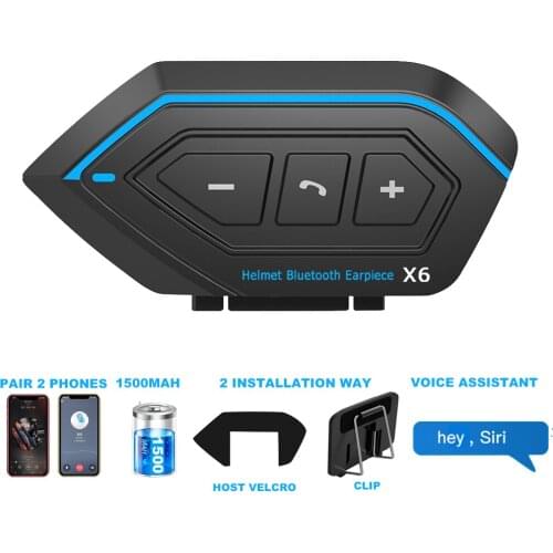 1500mah Battery Helmet Headset Full face/Half Face Compatible Waterproof Voice Assistance Motorcycle Helmet Bluetooth 5.0