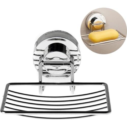 Wall Mounted Soap Holder Non Rust Strong Suction Stainless Steel Bathroom Shower Soap Holder Dish Rack
