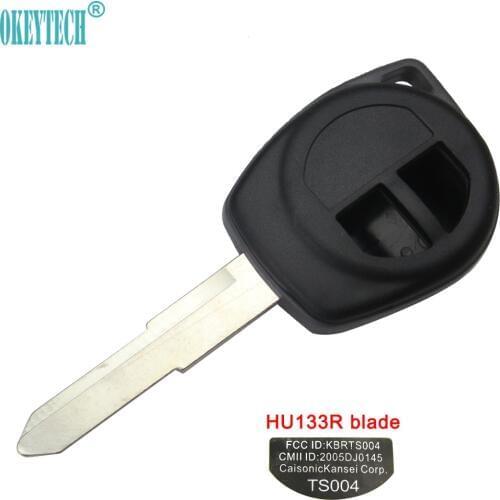 OkeyTech 2 Buttons Remote Car Key Shell Case for Suzuki Igins Alto SX4 Vauxhall Agila Uncut Blank Car Styling Keyless Entry Fob