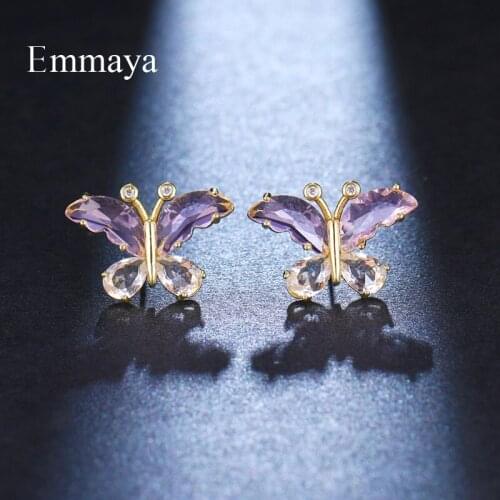 Emmaya Fashion Butterfly Appearance Earring For Female Lovely Gift In Wedding Party Modern Jewelry With Zirconia Muliticolor