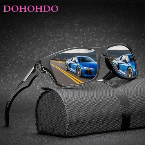 DOHOHDO Fashion Polarized Sunglasses Men Luxury Brand Designer Vintage Driving SunGlasses Male Night Vision Goggles Shadow UV400