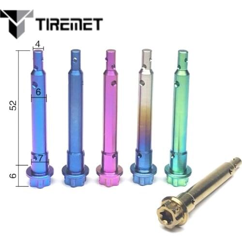 Titanium Brake Caliper Pad Pin Rear Bolts For Motorcyle Oil Disc Brake Clamp Caliper Guide Pin Screw TIREMET