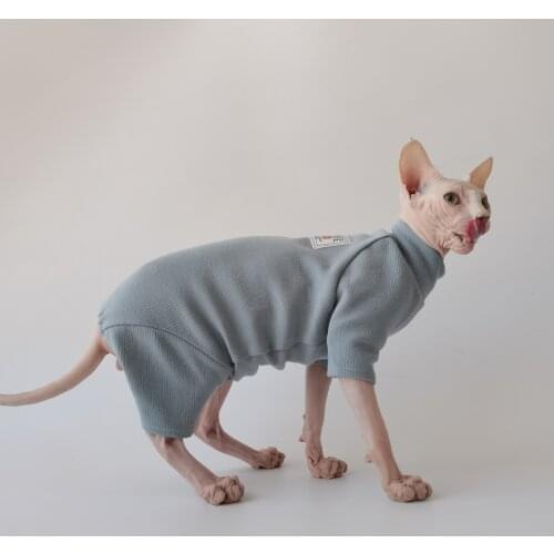 Knitted all-inclusive four-legged clothes Sphinx hairless cat German clothes warm and super stretch