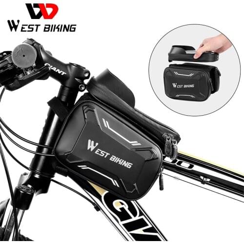 Bicycle Bags Front Frame MTB Bike Bag Waterproof Screen Touch Top Tube Phone Bag TPU Sensitive Touch Screen Cycling Accessories