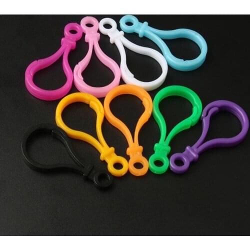 50pcs/lot Plastic Lamp shape Lobster Clasps Hooks for Handmade KeyChain Sewing Bag Purse Toy Jewelry Making Supplies 48x24mm
