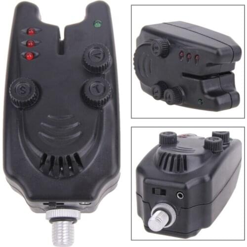 1PCS 3 LEDs Electronic Bite Signaling Tools Tone Volume Sound Fish Bite Alarm Bell Terminal Fishing Rod Device Adjustable DTJH