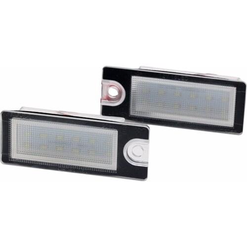 2Pcs/Set License Plate Light For Volvo V70 XC70 S60 S80 XC90 LED Light For Car License Number Plate Light Lamp