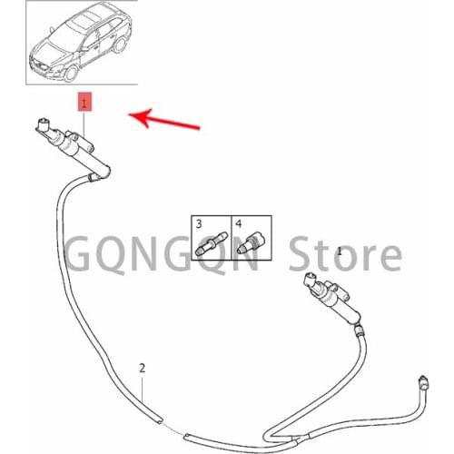 CAR headlight water nozzle 2014-2017vol voxc60 headlamp wiper washer front windshield spray pipe cover spray nozzle