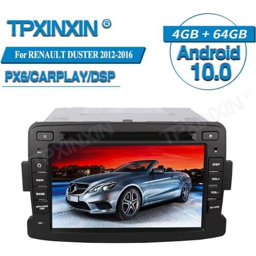 For RENAULT DUSTER 2012- 2016 Android 10 Car Multimedia Player GPS Navigation Audio Stereo Screen Head Unit Tape Recorder