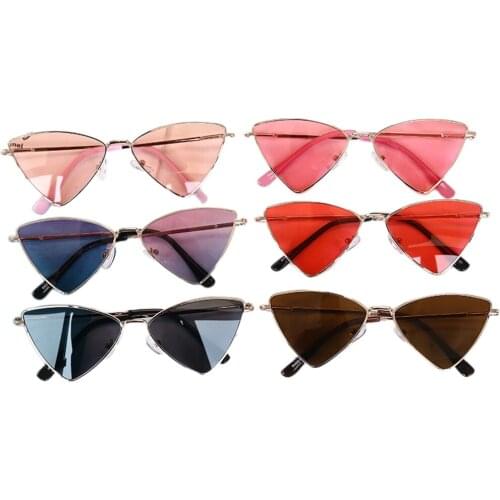 Pudcoco Kid Boys Girls Sunglasses Triangle Design Thin Temples Lightweight and Practical Sun Protection Sunglasses