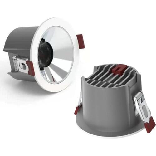 Dimmable LED COB Downlight 24W 18W Warm White 110V 220V Ceiling Spot Light 60° Aluminum Black 3000K 4000K 6000K Indoor Lighting