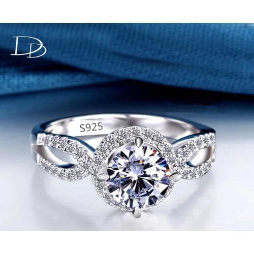 DODO Fashion Jewelry silver color AAA Zircon Gorgeous Rings For Women Bague Pageant Wedding Anel Big Luxurious Dd076