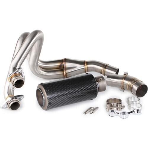 ER-6N ER-6F Motorcycle Exhaust Full System Header Link Pipe and Exhaust Muffler Pipe tail for Kawasaki ER6N ER6F NINJA 650R Z650