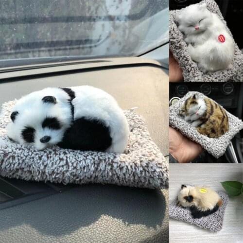Display Mold Sleeping Cat Design Purifying Air Plastic Cartoon Simulation Animal Model for Home Decor Car Ornaments