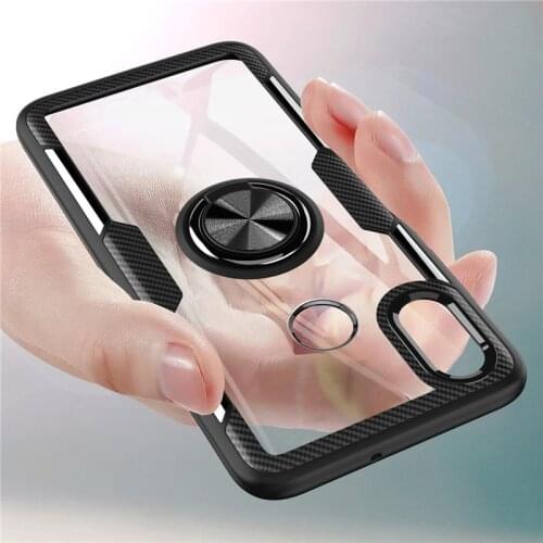 Glossy Acrylic Hybrid Case Cover For iPhone XR X XS 11 PRO MAX 12 Mini 8 Plus XR XS MAX 6 6s 7 Car Magnetic Ring Holder Cover