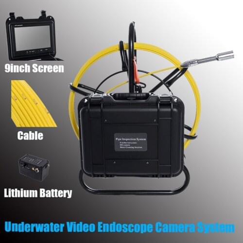 IP68 Waterproof 23mm Industrial Camera With 12pcs Adjustable LEDS Underwater Video Endoscope Camera System 9inch Display 20m