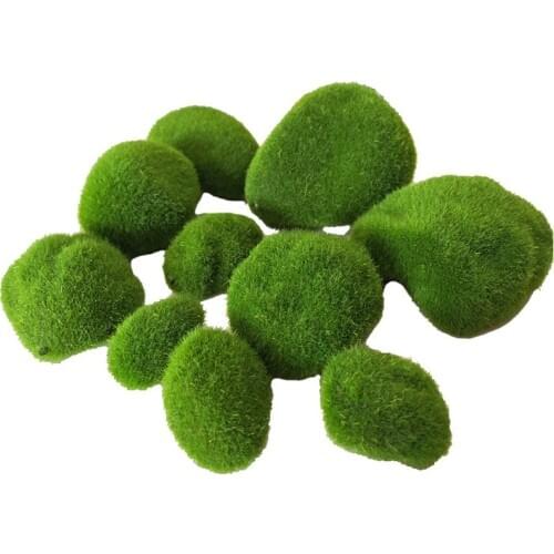 2pcs Artificial Moss foam turf stone grass ball for flowerpots lawn micro landscape succulent DIY decoration Gardening supplies