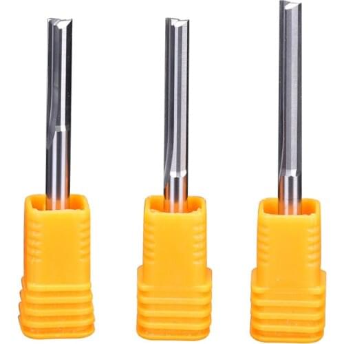 Woodworking cnc tool 4mm 6mm Shank 2 Flute Tungsten Carbide End Mill CNC Router Bit Engraving Bit Straight Slot Milling Cutter