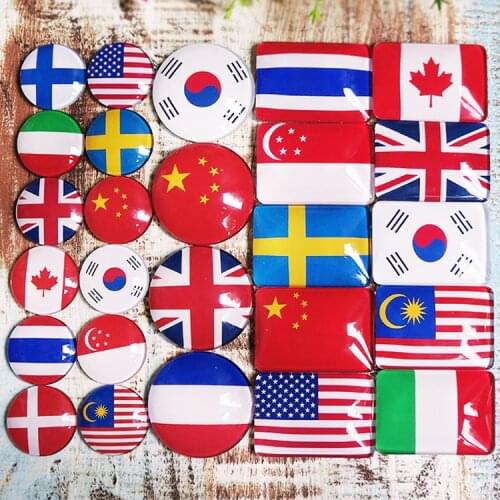 Crystal glass 2018 Russia World Cup national flags and regional flags refrigerator magnet magnet