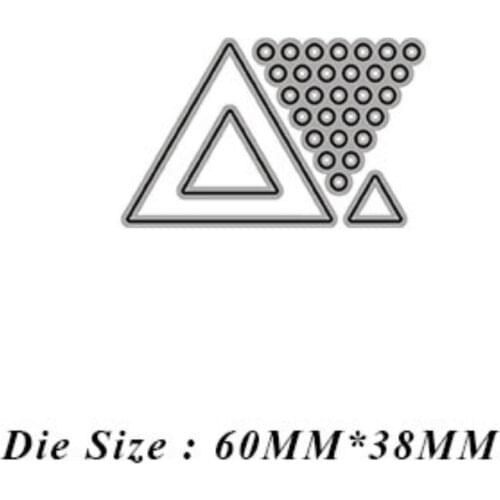 Metal Cutting Dies for2021New Scrapbooking Triangle Accessories Frame Edge No Stamps Crafts Background Cutter Cardmaking Stencil