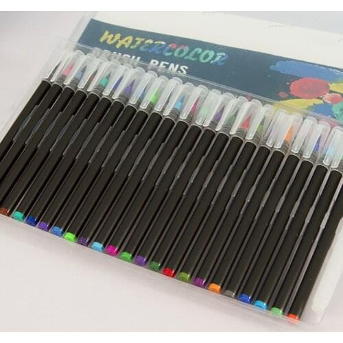 24 color watercolor brush pen and fountain pen set