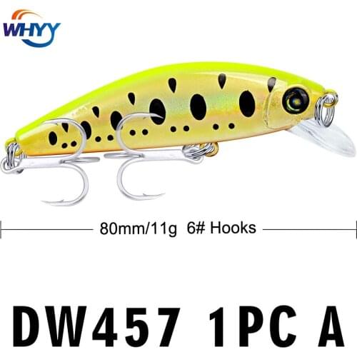 New 12 Color Lura Bait 80mm / 11g Mino Fake Bait Bionic Fishing Lure Minnow Wobblers Pike Fishing Lure Artificial Hard Bait