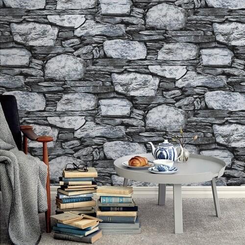 Beibehang Antique Stone Brick Wallpaper Retro Nostalgic Restaurant TV Backdrop Retro Nonwovens 3d Wallpaper roll papel de parede