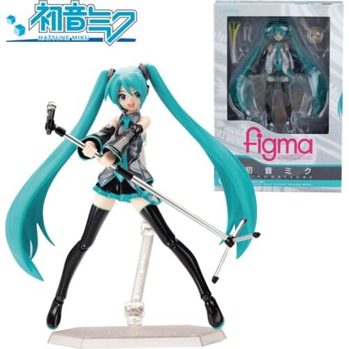 Origginal Smile Hatsune Miku Figma Premium Action Figure Multiple Accessories Collection Desktop Car Decor Kids Gift