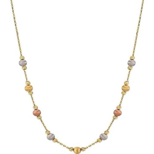 Symbol Gold Dorica Gold Necklace Triacolor Dainty Charms Fashion Delicate Party Bijoux Magnificent Special Design Gorgeous