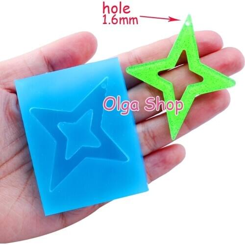 PYL646 59.8mm x 52.1mm Georg Jensen Silicone Mold Fondant Cake Decoration Candy Resin Clay Earrings Necklace Craft Soap Candle