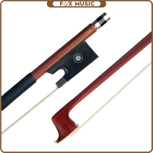 Student Violin Bow 4/4 Brazilwood Bow Ebony Frog Sheep Skin Grip Cupronickel Accessories Practice Bow