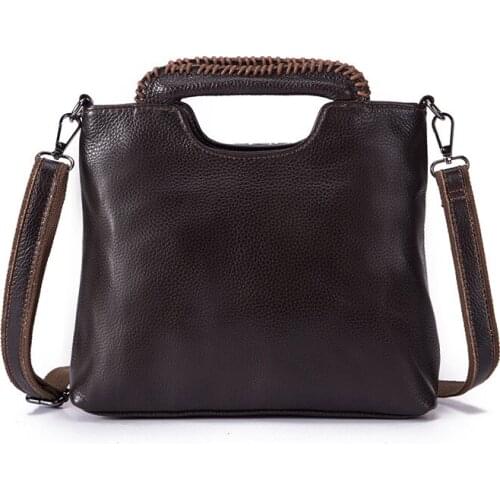 OLN Genuine Leather Famous Brand High Quality Luxury Ladies Vintage Design Handbag Shoulder Bag Women Female Elegant Tote Bag