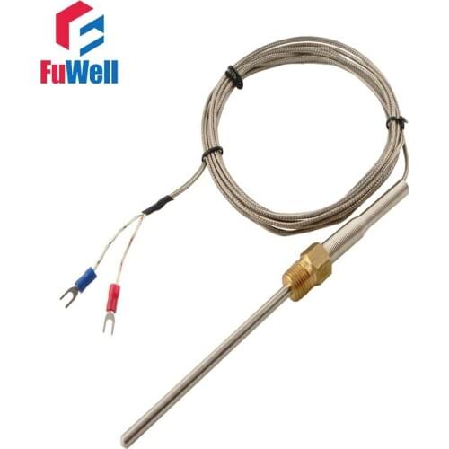 Type K Thermocouple 5x50mm Probe M13 Thread Diameter 1m/2m/3m/4m Wire Length