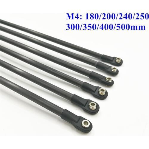 SWMAKER 180mm-500mm Carbon tube Diagonal Push Rod Arm + 5347 M4 Rod End Bearing kit for Rostock Delta Kossel/TEVO 3D printer