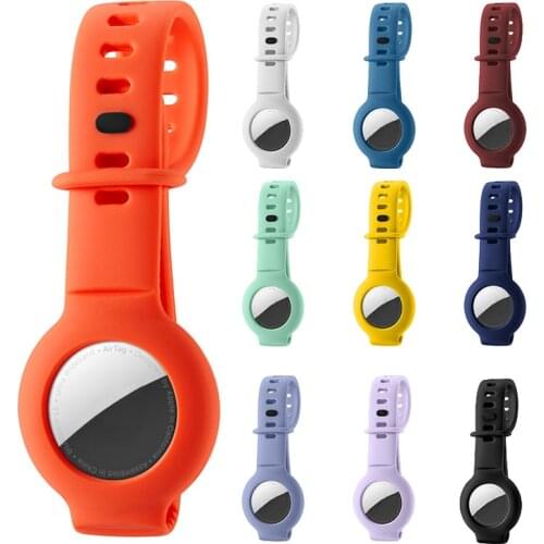 High-quality Solid Silicone Anti-lost wristband strap Protective Cases For Apple Airtags Location Trackers Retainer case