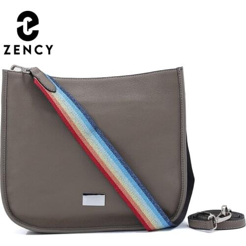 Zency 2021 New Arrival Fashion Delicate Handbag Soft Genuine Leather Womens Shoulder Bag Large Capacity Ladies Crossbody Bag