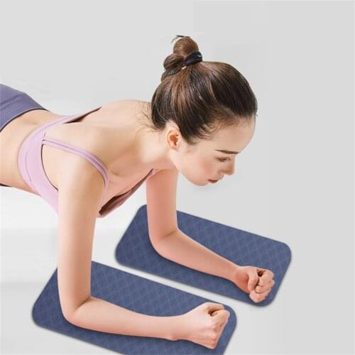 1 Pair Plank Elbow Pad 34x17x1cm TPE Knee Pad Double Side Non-slip Yoga Mat for Pilates Fitness Exercise Flat Support Training