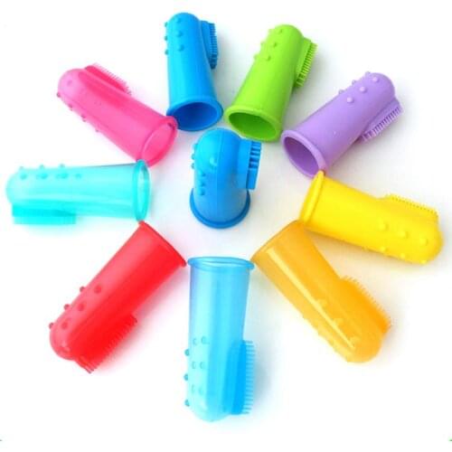 1Pcs Pet Finger Silicone Toothbrush Cat Dog Finger Toothbrush Teeth Cleaning Safe Non-toxic Pet Grooming Cleaning Pet Supplies